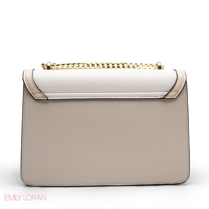 CHIC FLORAL EMBELLISHED CROSSBODY FLAP BAG