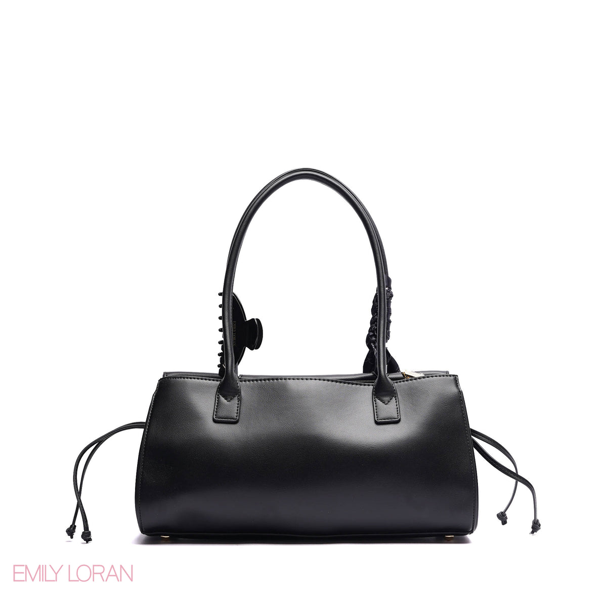SHOULDER BAG SHINE SNAKE STRUCTURE LEATHER WITH SIMPLE SCARF AND BOOKLET - MEDIUM
