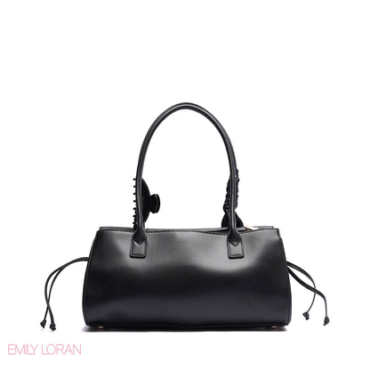 SHOULDER BAG SHINE SNAKE STRUCTURE LEATHER WITH SIMPLE SCARF AND BOOKLET - MEDIUM