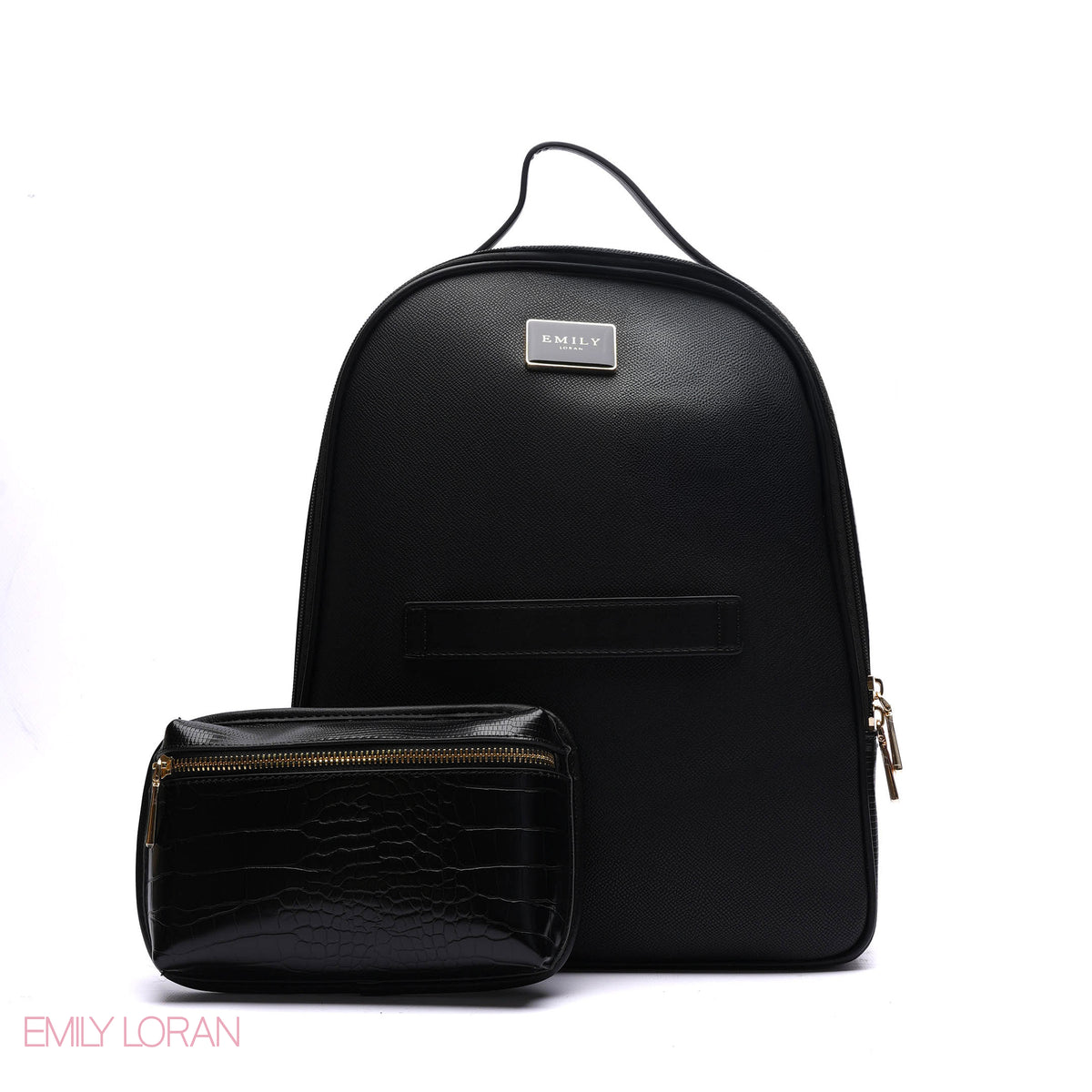 BACKPACK WITH ADJUSTABLE FRONT WALLET PLANE LEATHER