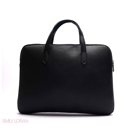 MONOGRAM LAPTOP BAG WITH LOGO WEBBING STRAP