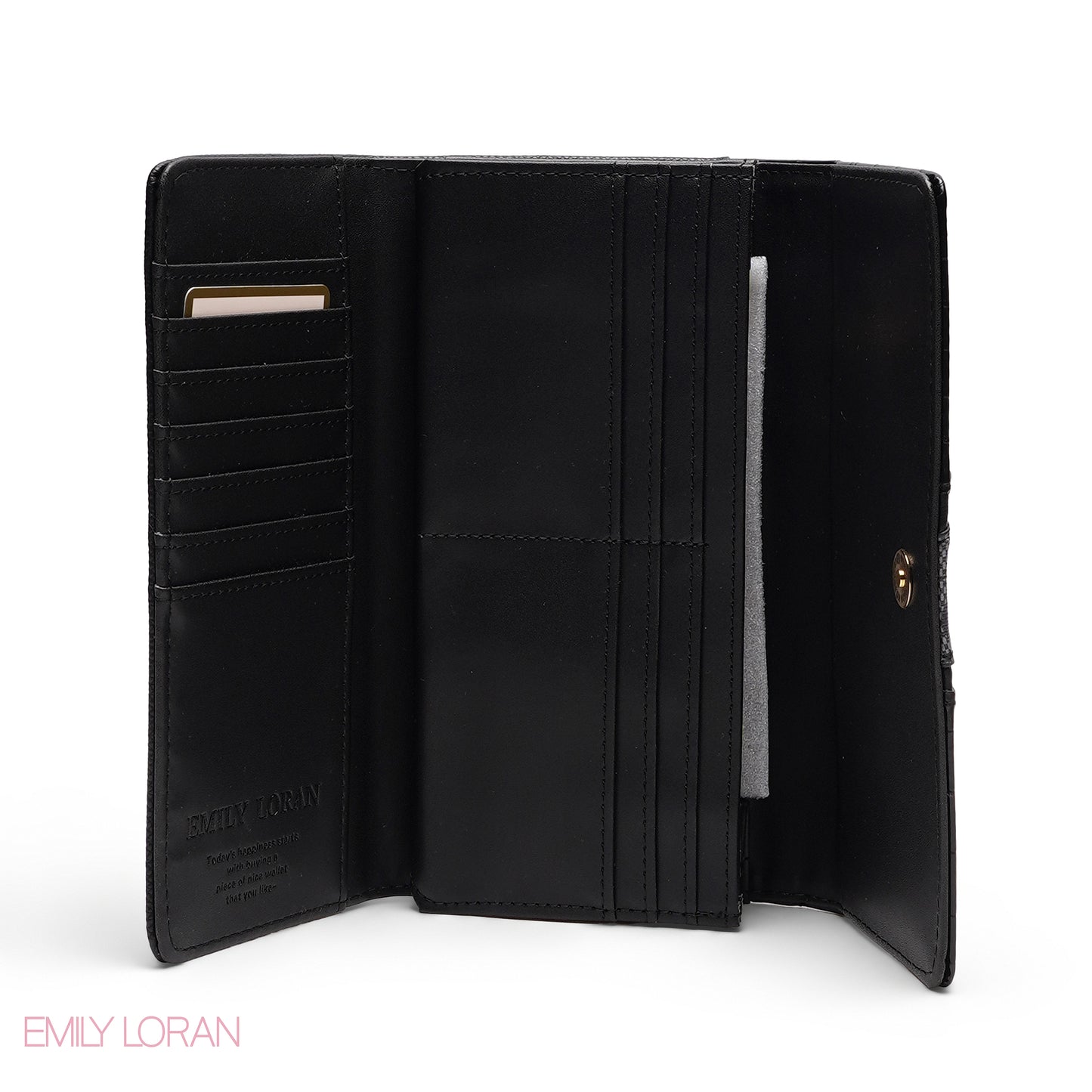 CROC EMBOSSED TRI-FOLD WALLET