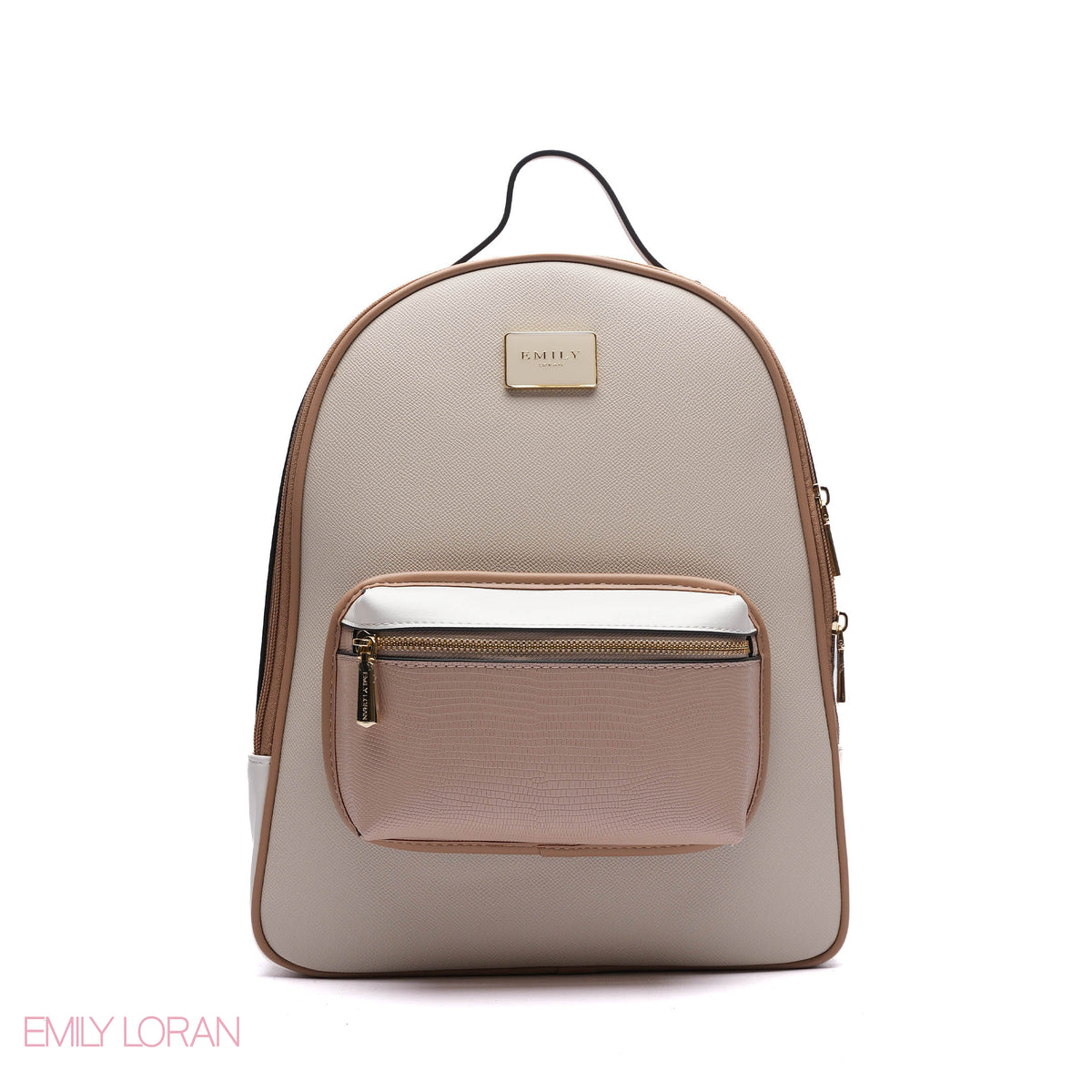 BACKPACK WITH PLANE ADJUSTABLE FRONT WALLET AND LEATHER