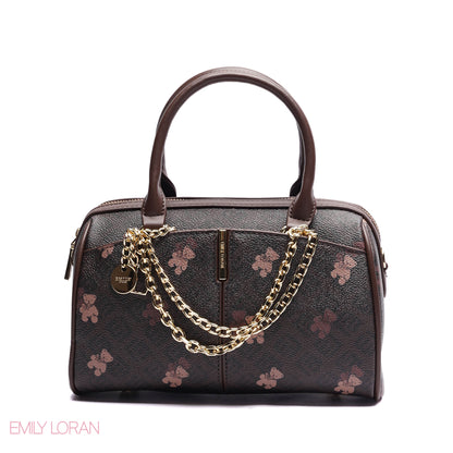MONOGRAM STRUCTURED HANDBAG WITH CHAIN - SMALL