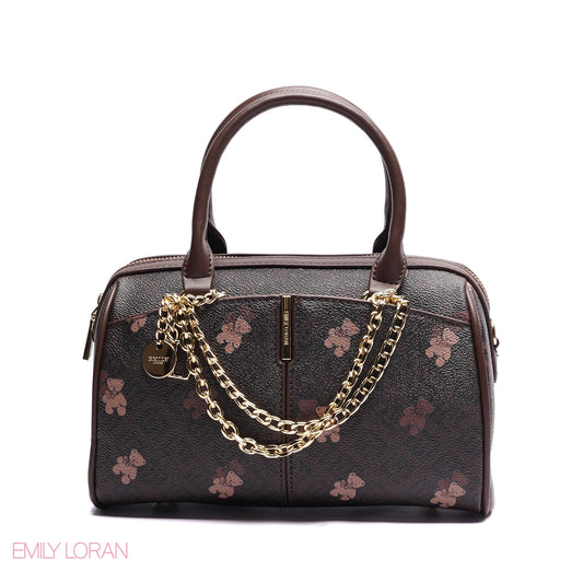 MONOGRAM STRUCTURED HANDBAG WITH CHAIN - SMALL