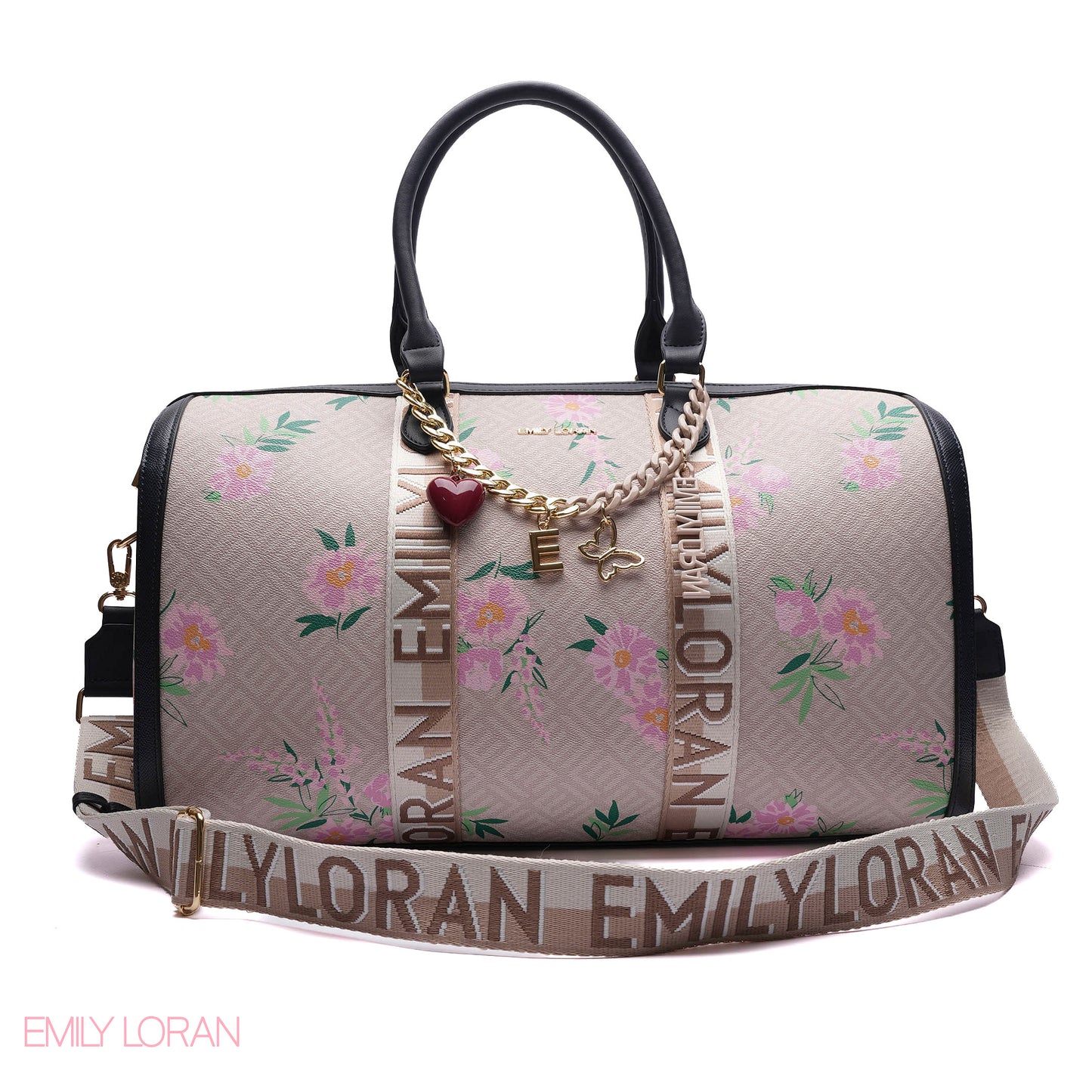MONOGRAM BARREL BAG WITH CHARM CHAIN - LARGE