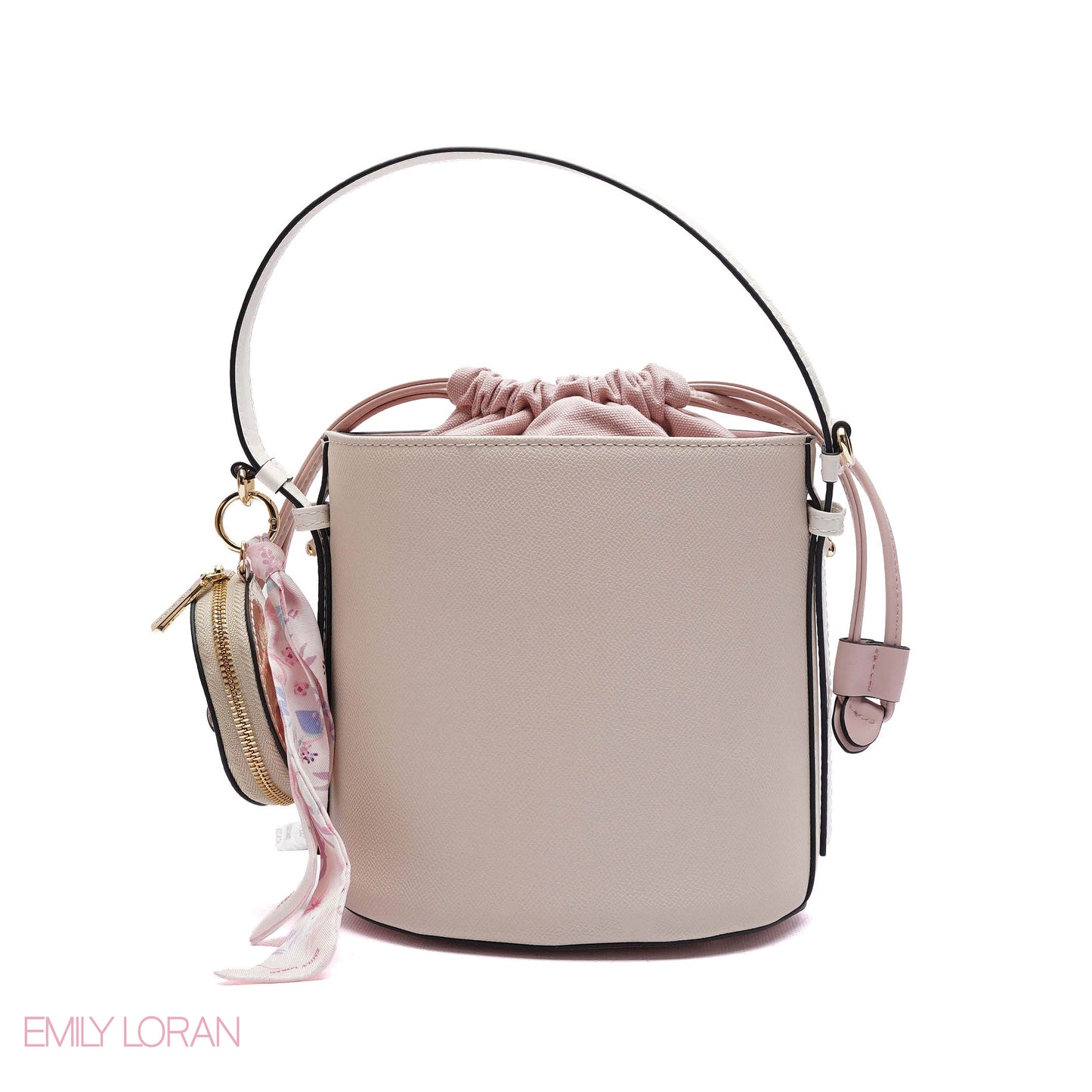 ELEGANT DRAWSTRING BUCKET BAG