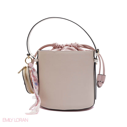 ELEGANT DRAWSTRING BUCKET BAG