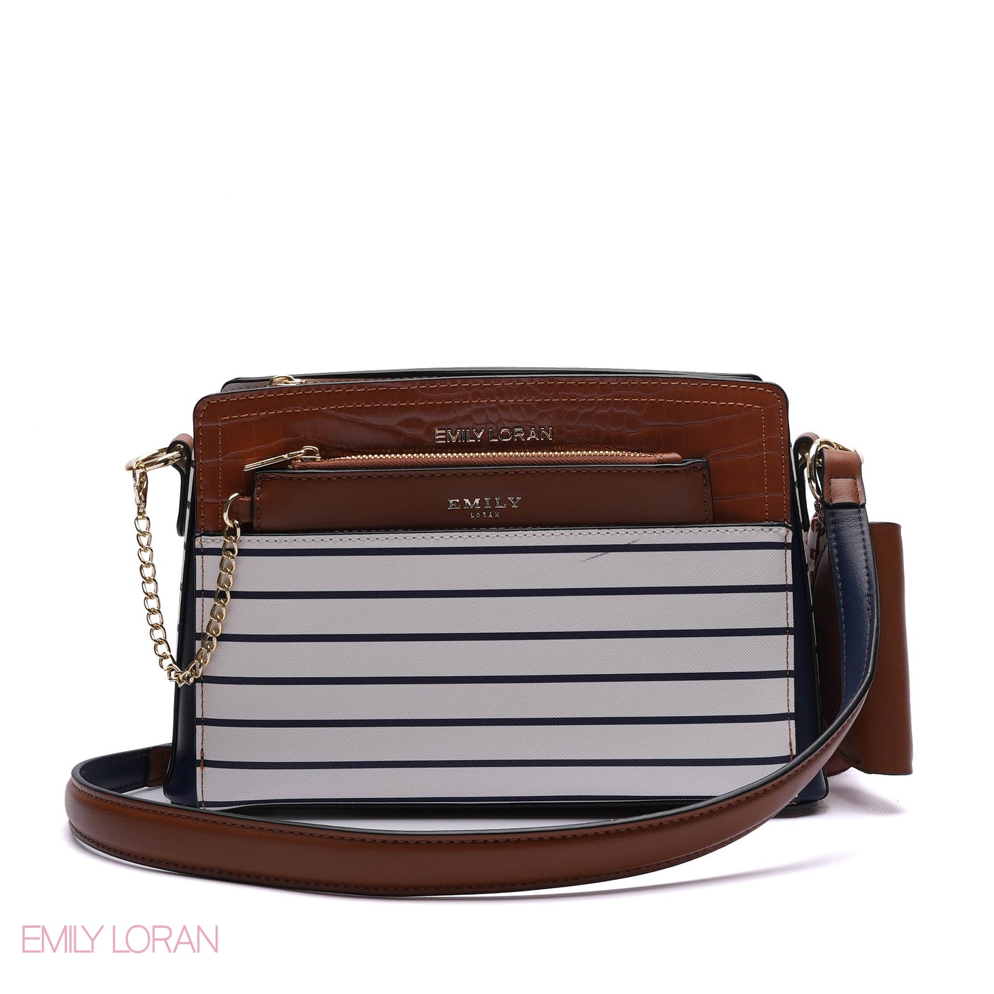 EMBOSSED FLORAL MULTI-TEXTURED CROSSBODY BAG