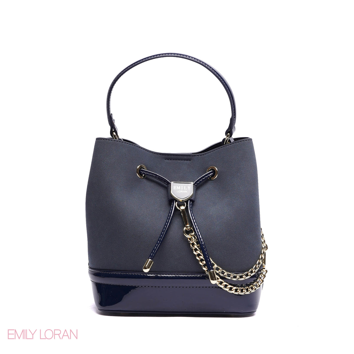 HANDBAG WITH SIMPLE LOCK DESIGNING WITH GOLD CHAIN - SMALL