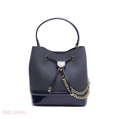 HANDBAG WITH SIMPLE LOCK DESIGNING WITH GOLD CHAIN - SMALL