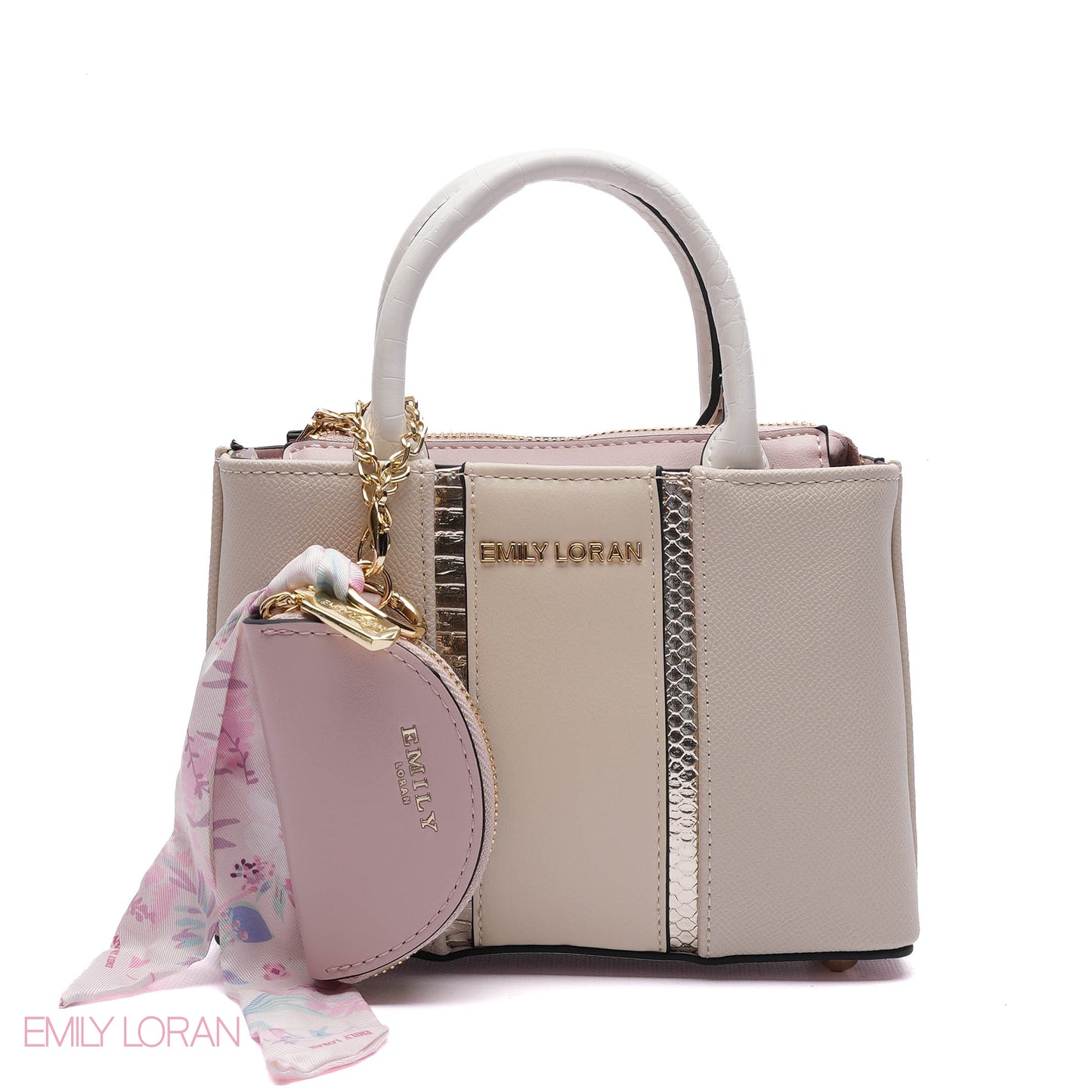 PANELLED HANDBAG WITH COIN POUCH