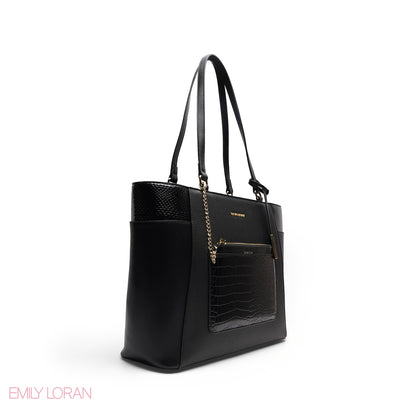 ELEGANT MULTI TEXTURED WITH POUCH BAG