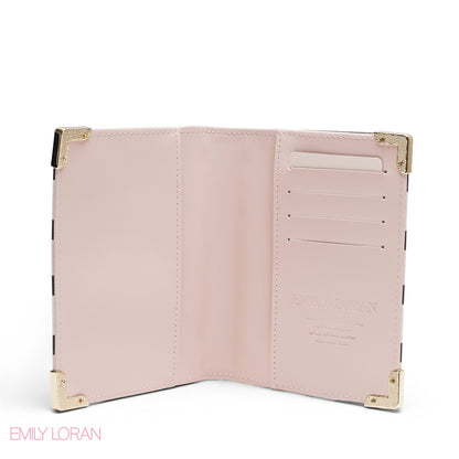 PINK STRIPPED 3-PIECE WALLET SET
