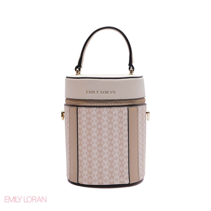ELEGANT STRUCTURED CYLINDER VANITY BAG