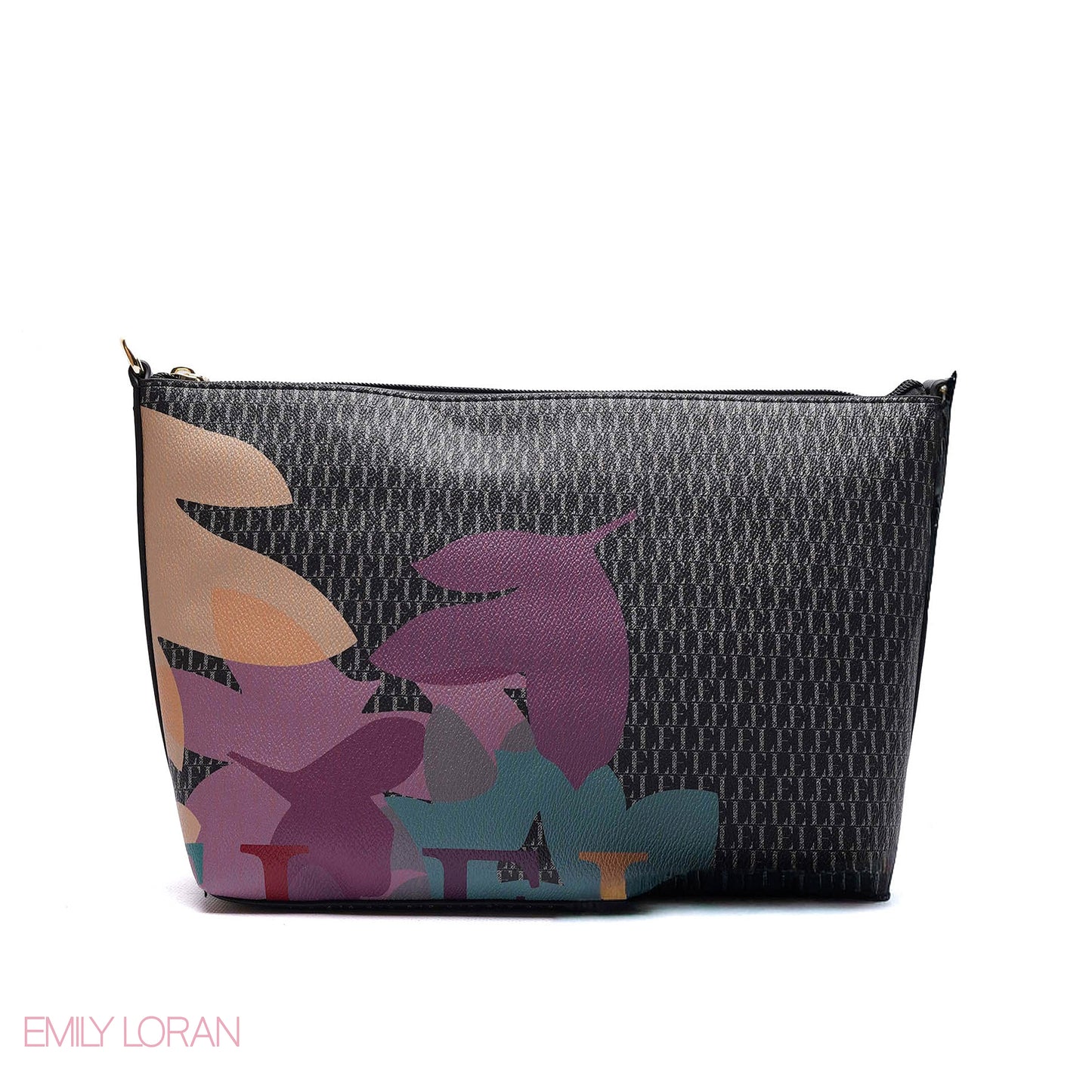 MONOGRAM SHOULDER BAG WITH PRINTED POUCH