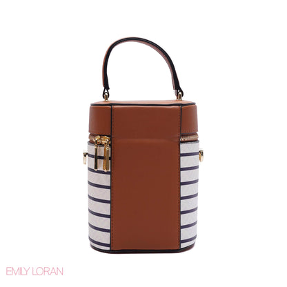 ELEGANT STRUCTURED CYLINDER VANITY BAG