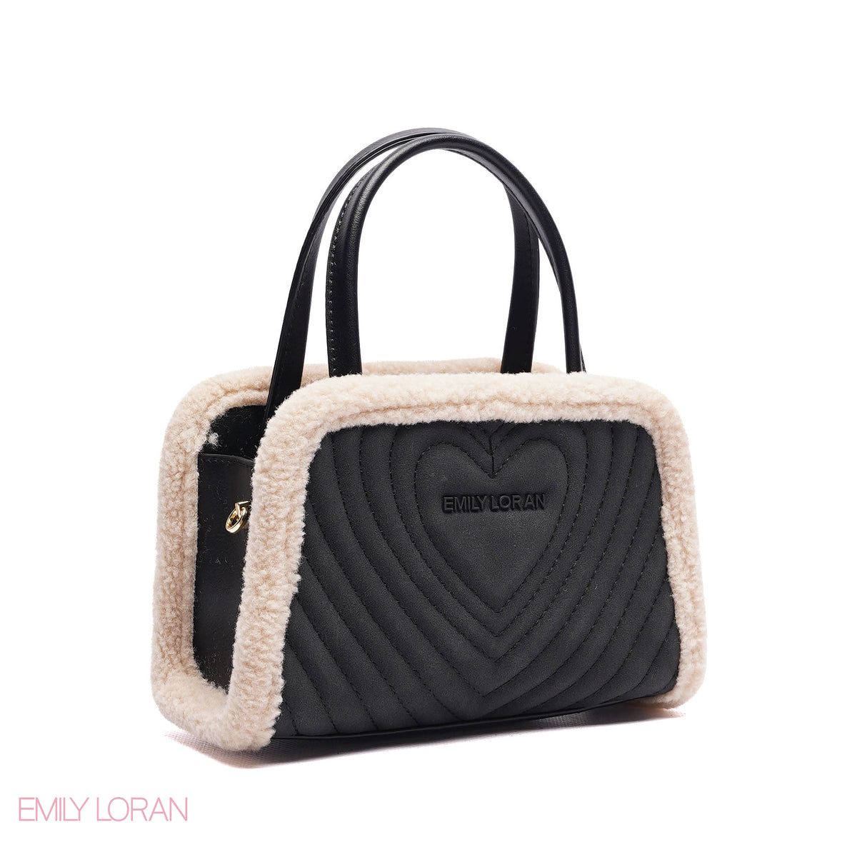 MINI-BAG FUR EDGES WITH FRONT HEART SIGHN - MINI