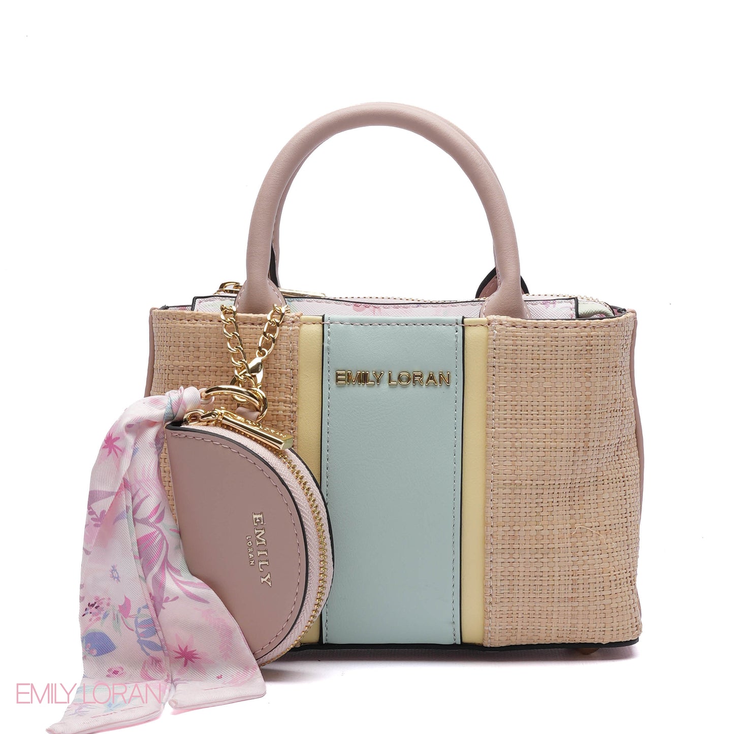 PANELLED HANDBAG WITH COIN POUCH