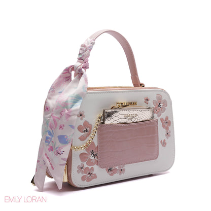 EMBROIDERED TOP-HANDLE BAG SET