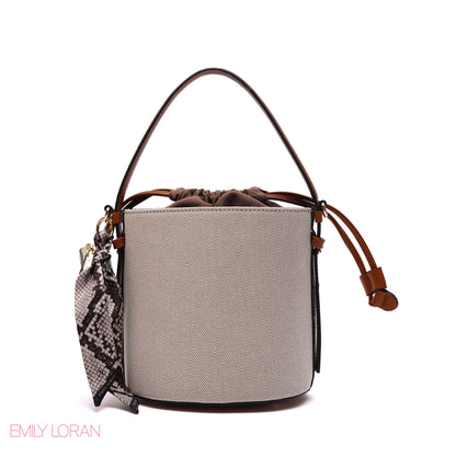 ELEGANT DRAWSTRING BUCKET BAG