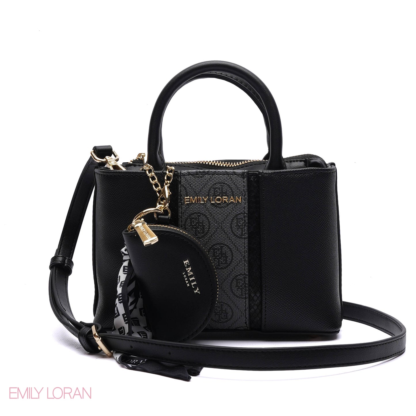 PANELLED HANDBAG WITH COIN POUCH