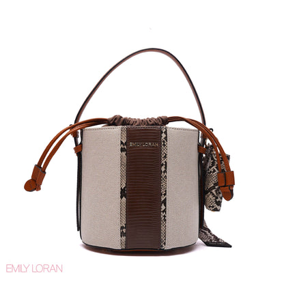 ELEGANT DRAWSTRING BUCKET BAG
