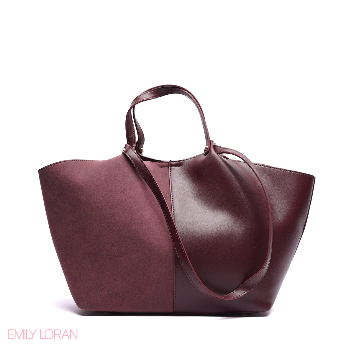 SHOULDER BAG PRACTICALITY LEATHER WITH SMALL WALLET AND CROSS BAG - LARGE