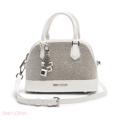 SILVER GLITTER DOME BAG