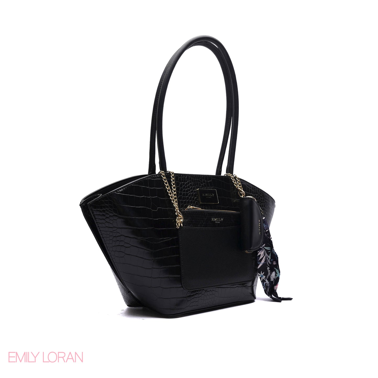 EXPANDABLE SHOULDER BAG WITH POUCH