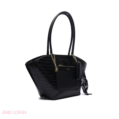 EXPANDABLE SHOULDER BAG WITH POUCH