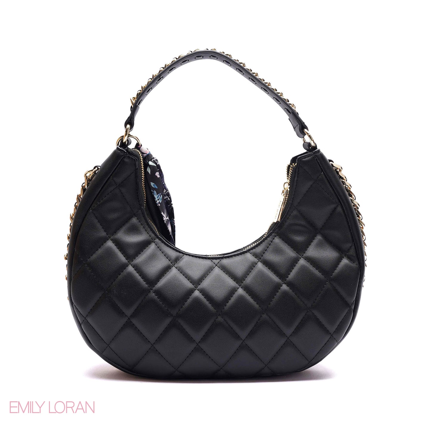 QUILLED HOBO SHOULDER BAG
