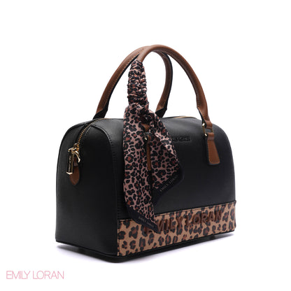 EMBOSSED LOGO SATCHEL BAG - MEDIUM