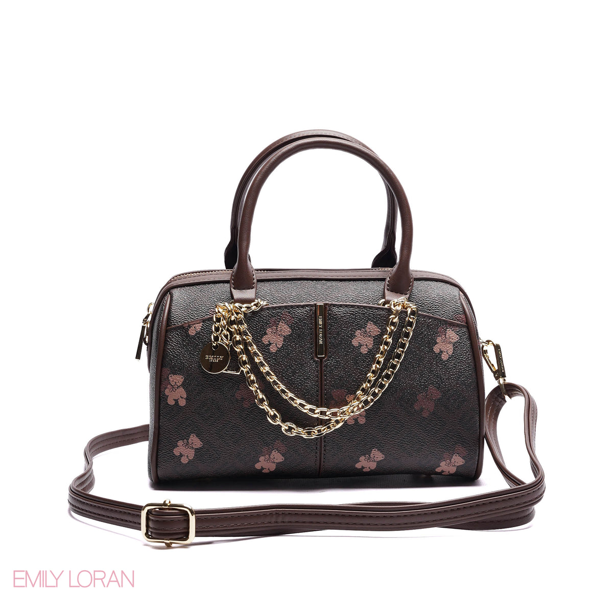 MONOGRAM STRUCTURED HANDBAG WITH CHAIN - SMALL