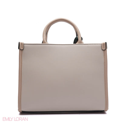 EMBOSSED LOGO TOTE BAG WITH TASSEL CHARM - SMALL
