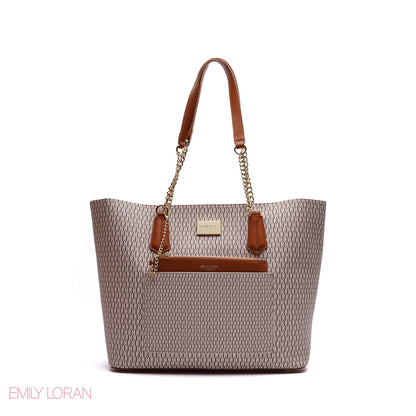 MONOGRAM SHOULDER BAG WITH PRINTED POUCH