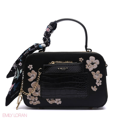 EMBROIDERED TOP-HANDLE BAG SET
