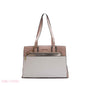 EMBOSSED FLORAL HANDBAG WITH SNAKESKIN POUCH