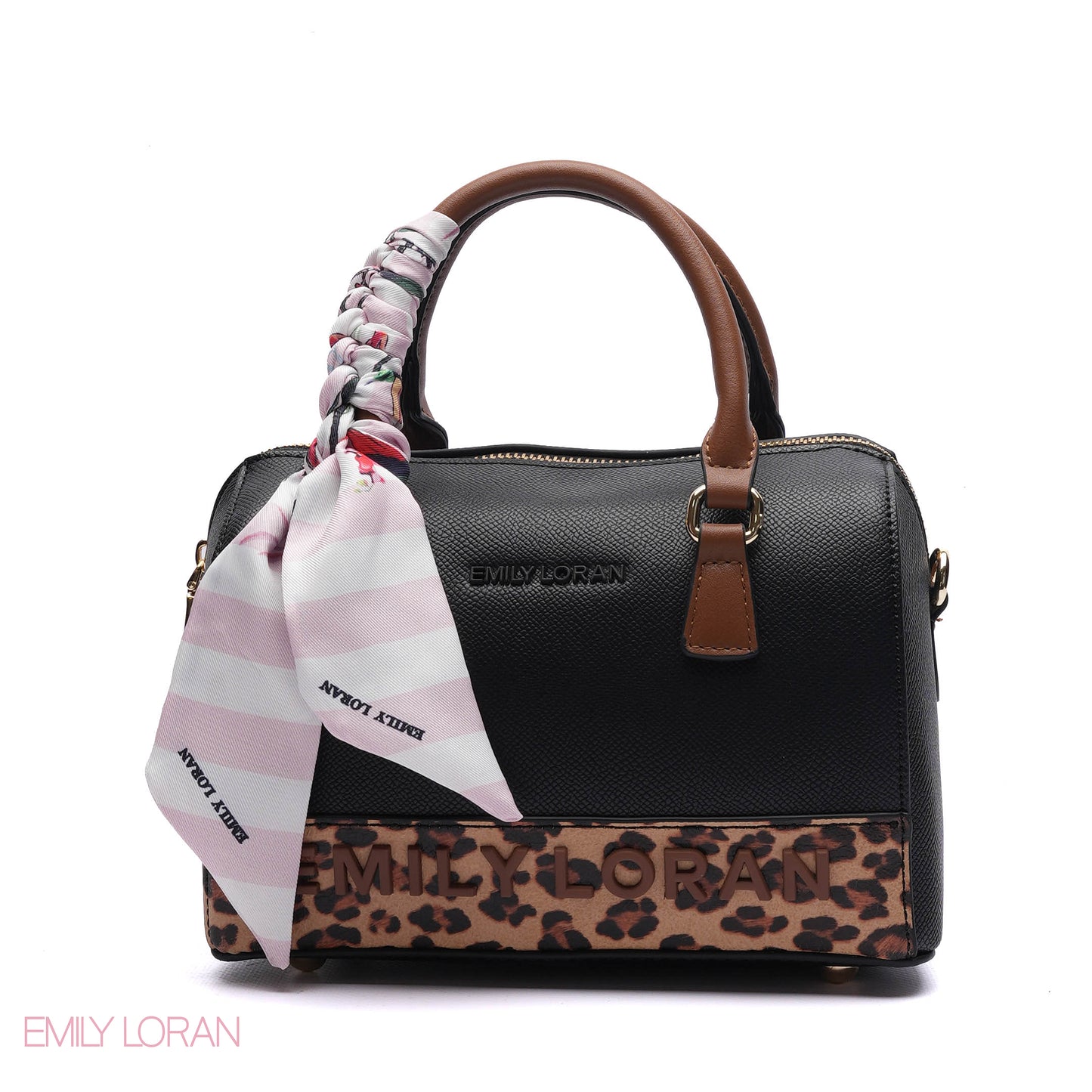 EMBOSSED LOGO SATCHEL BAG - SMALL