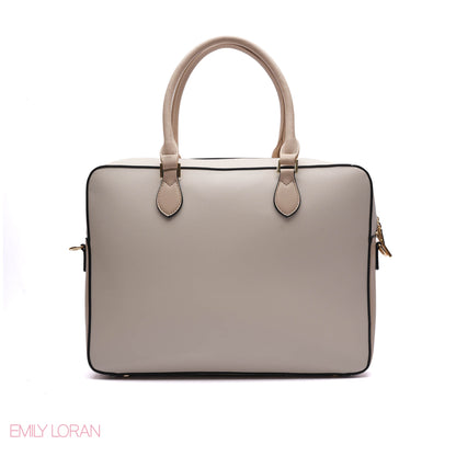 LAPTOP HANDBAG SNAKE PRINT WITH POUCH- LARGE