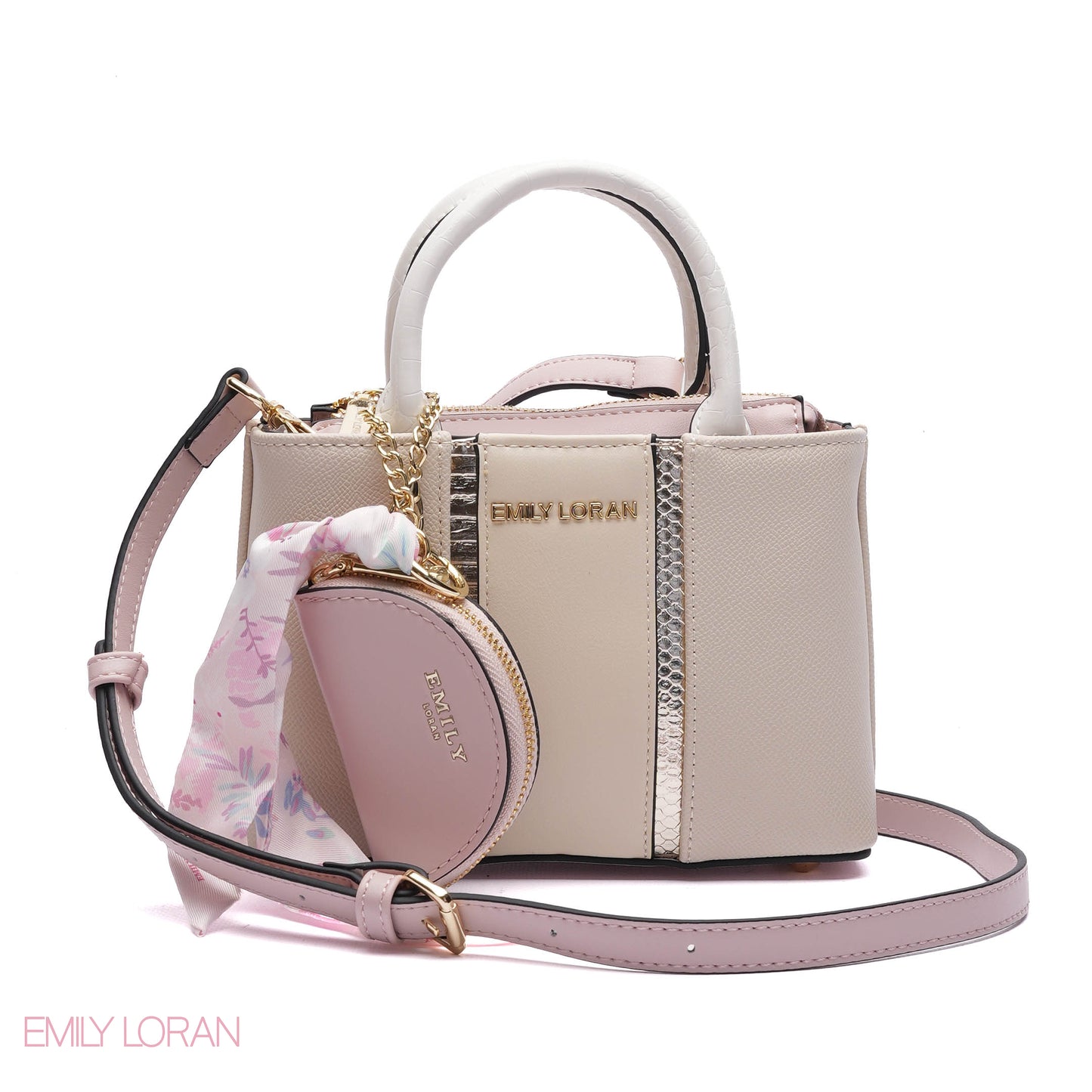 PANELLED HANDBAG WITH COIN POUCH