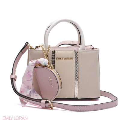 PANELLED HANDBAG WITH COIN POUCH