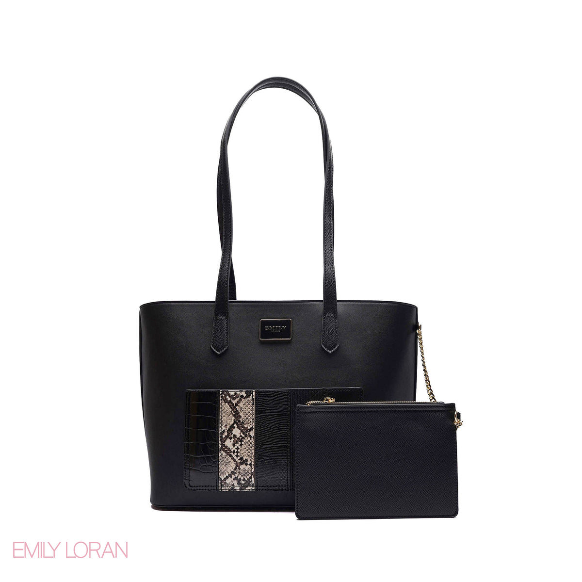 SHOULDER BAG PLANE LEATHER AND POUCH - MEDIUM