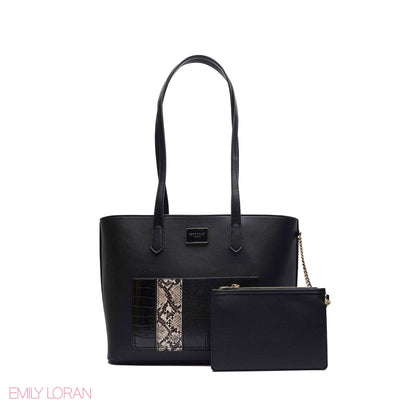 SHOULDER BAG PLANE LEATHER AND POUCH - MEDIUM