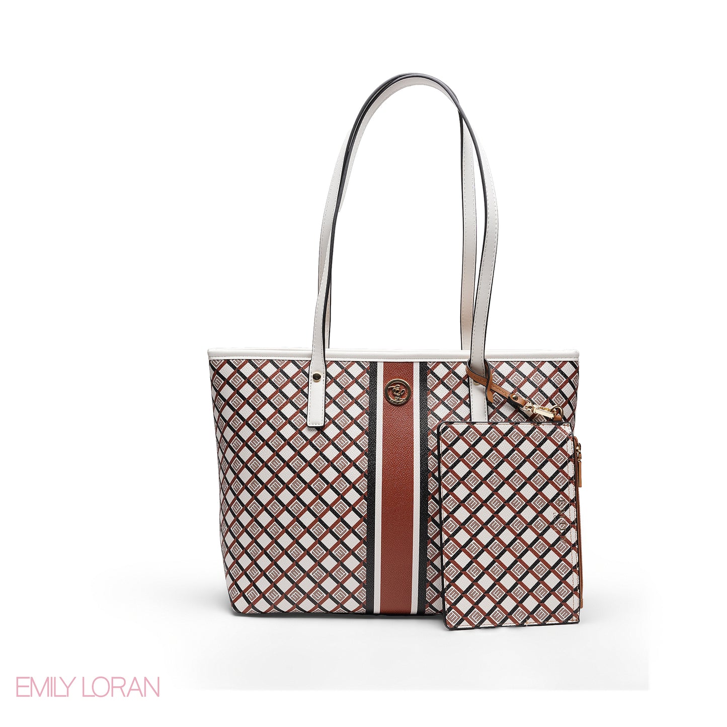 ELEGANT 3-PIECE MONOGRAM TOTE SET