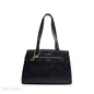 EMBOSSED FLORAL HANDBAG WITH SNAKESKIN POUCH