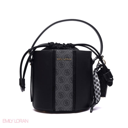 ELEGANT DRAWSTRING BUCKET BAG