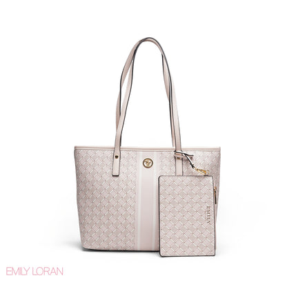 ELEGANT 3-PIECE MONOGRAM TOTE SET