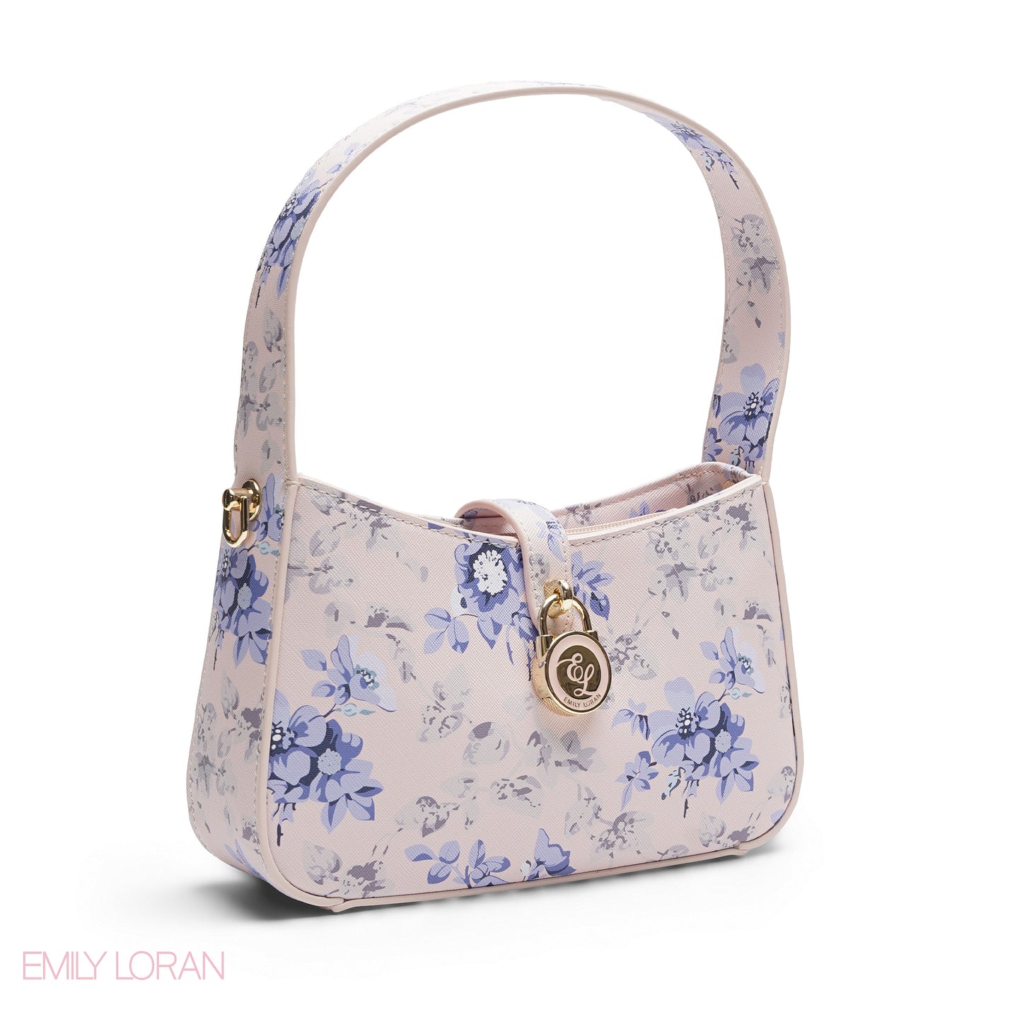 LAVENDER FLORAL BAGUETTE BAG