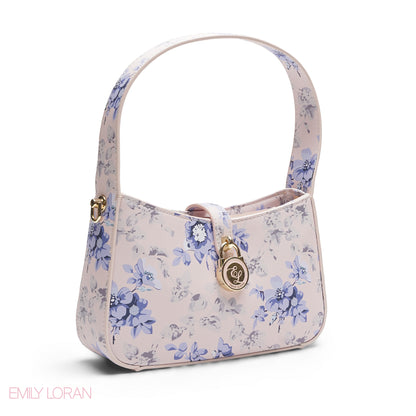 LAVENDER FLORAL BAGUETTE BAG